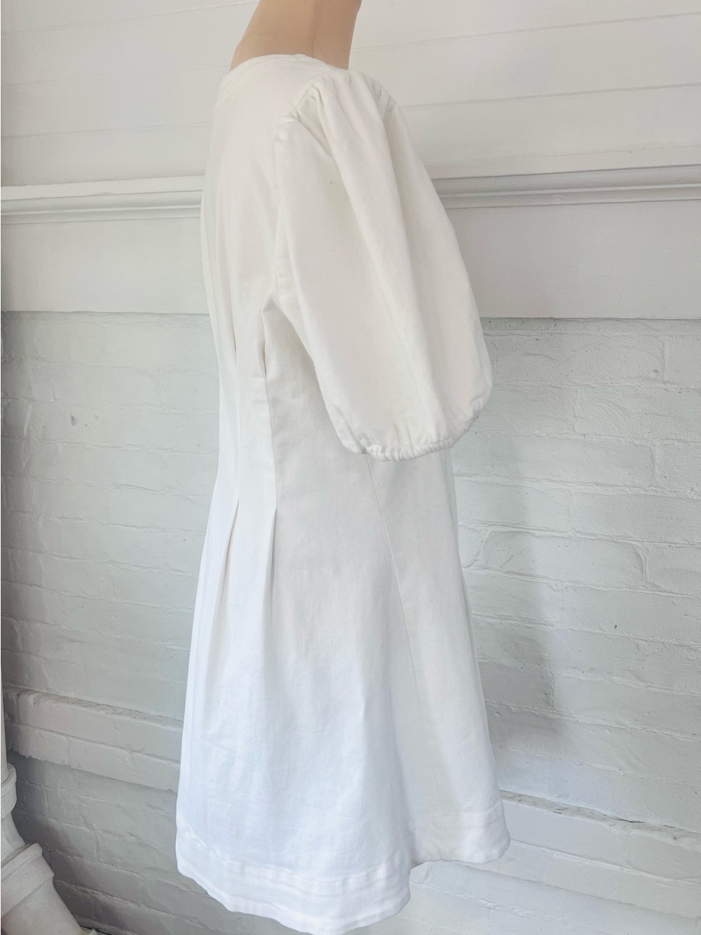 Tuckernuck Hyacinth House Emilia Dress White Denim Mini Size Large NWT - Picture 6 of 13